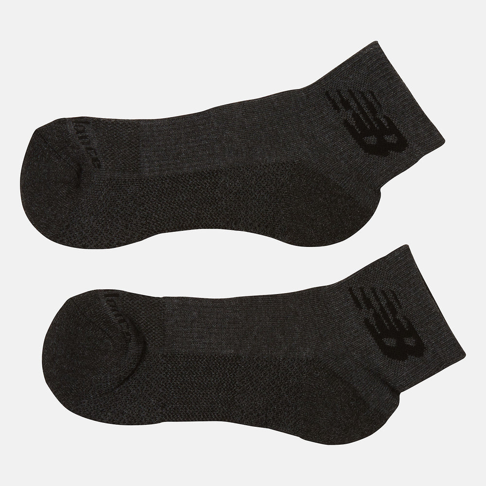 Grey Cooling Cushion Performance Quarter Socks 2 Pair / New Balance Women|Men