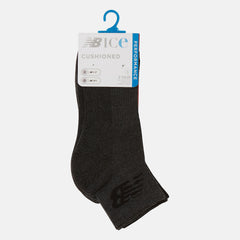Grey Cooling Cushion Performance Quarter Socks 2 Pair / New Balance Women|Men