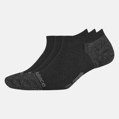 Black Strategic Cushion No Show Socks 3 Pack / New Balance Women|Men