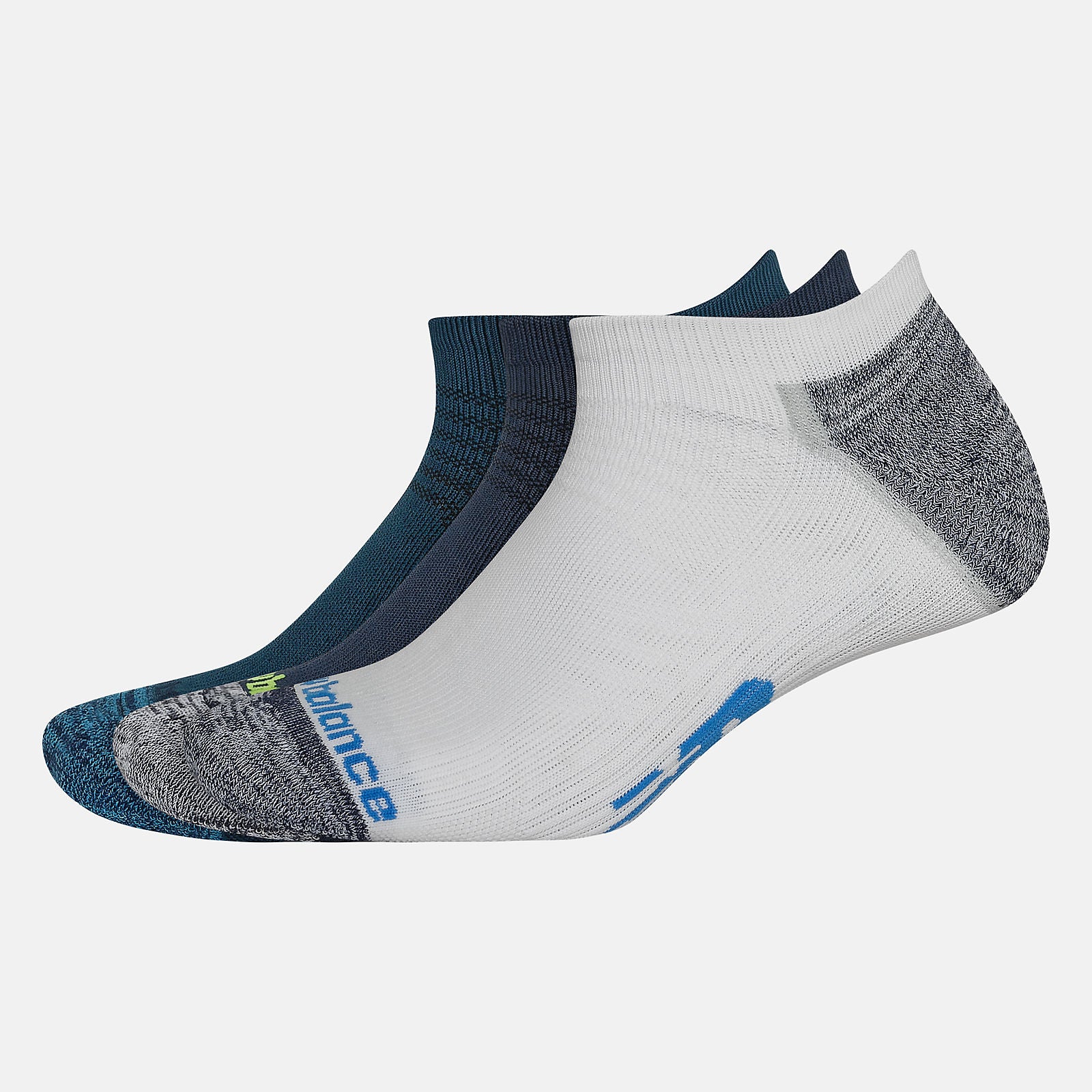 Navy Strategic Cushion No Show Socks 3 Pack / New Balance Women|Men