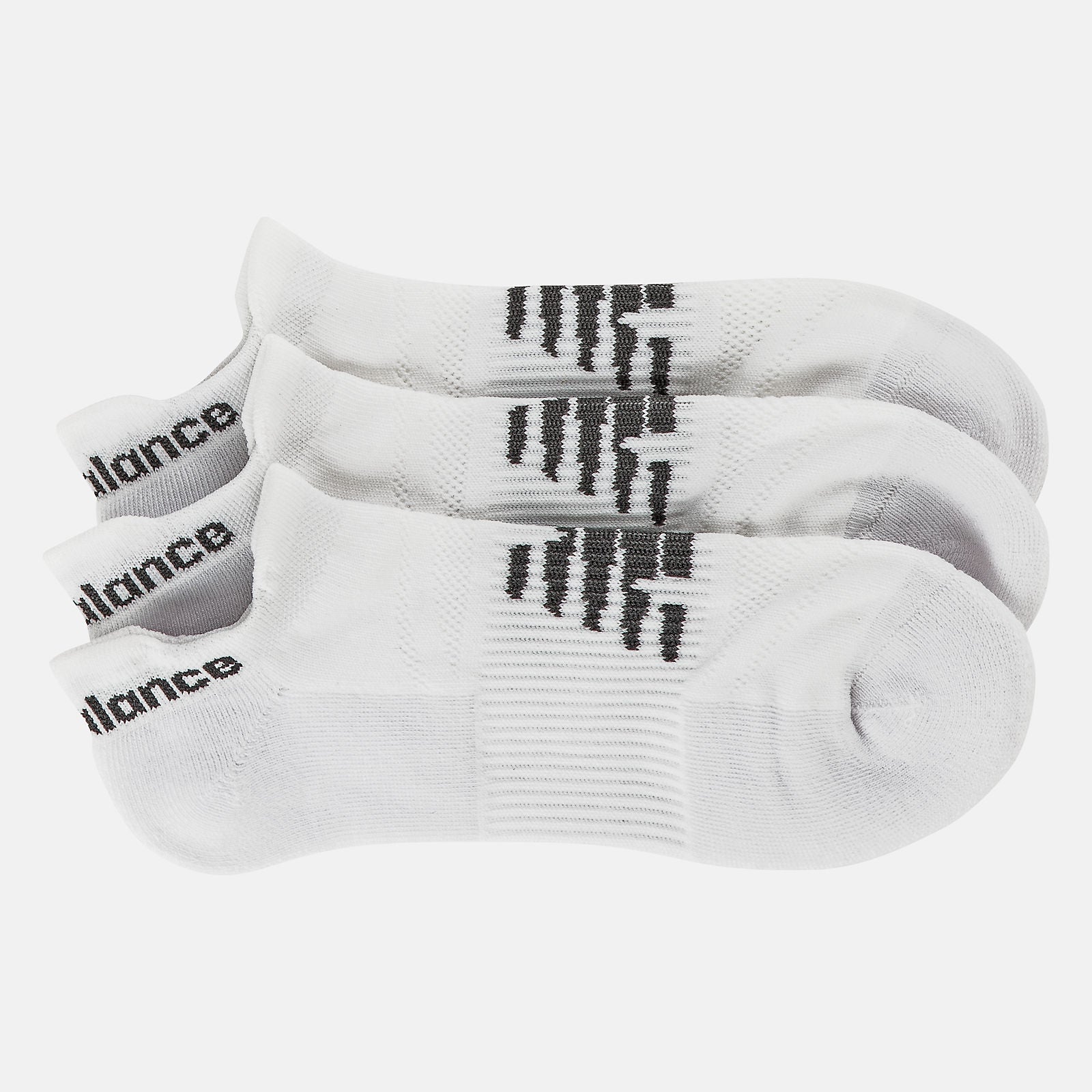 White Strategic Cushion Low-Cut Tab Socks 3 Packs / New Balance Women|Men