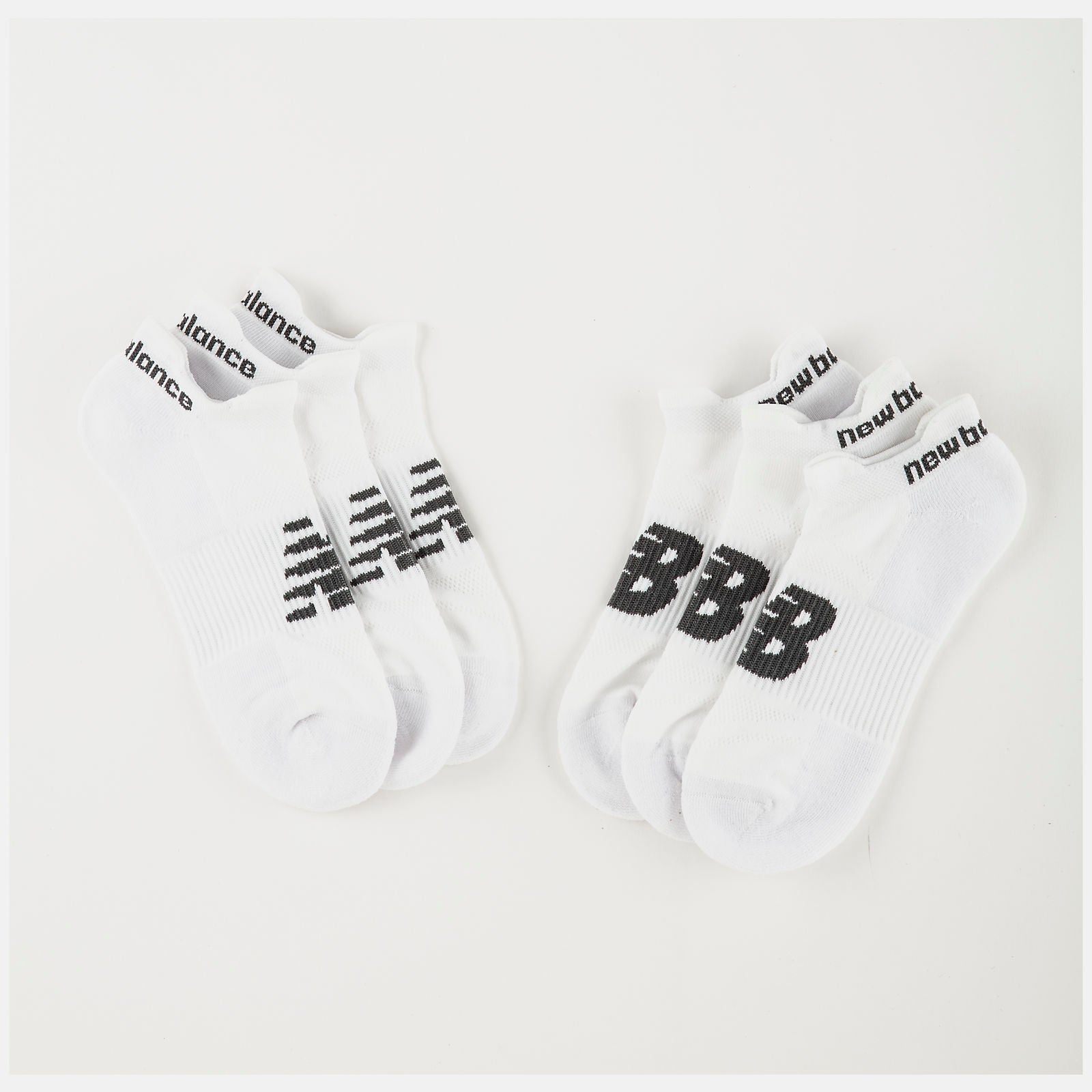 White Strategic Cushion Low-Cut Tab Socks 3 Packs / New Balance Women|Men