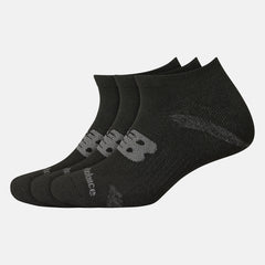 Black Performance Cushion No Show Socks 3 Pack / New Balance Women|Men