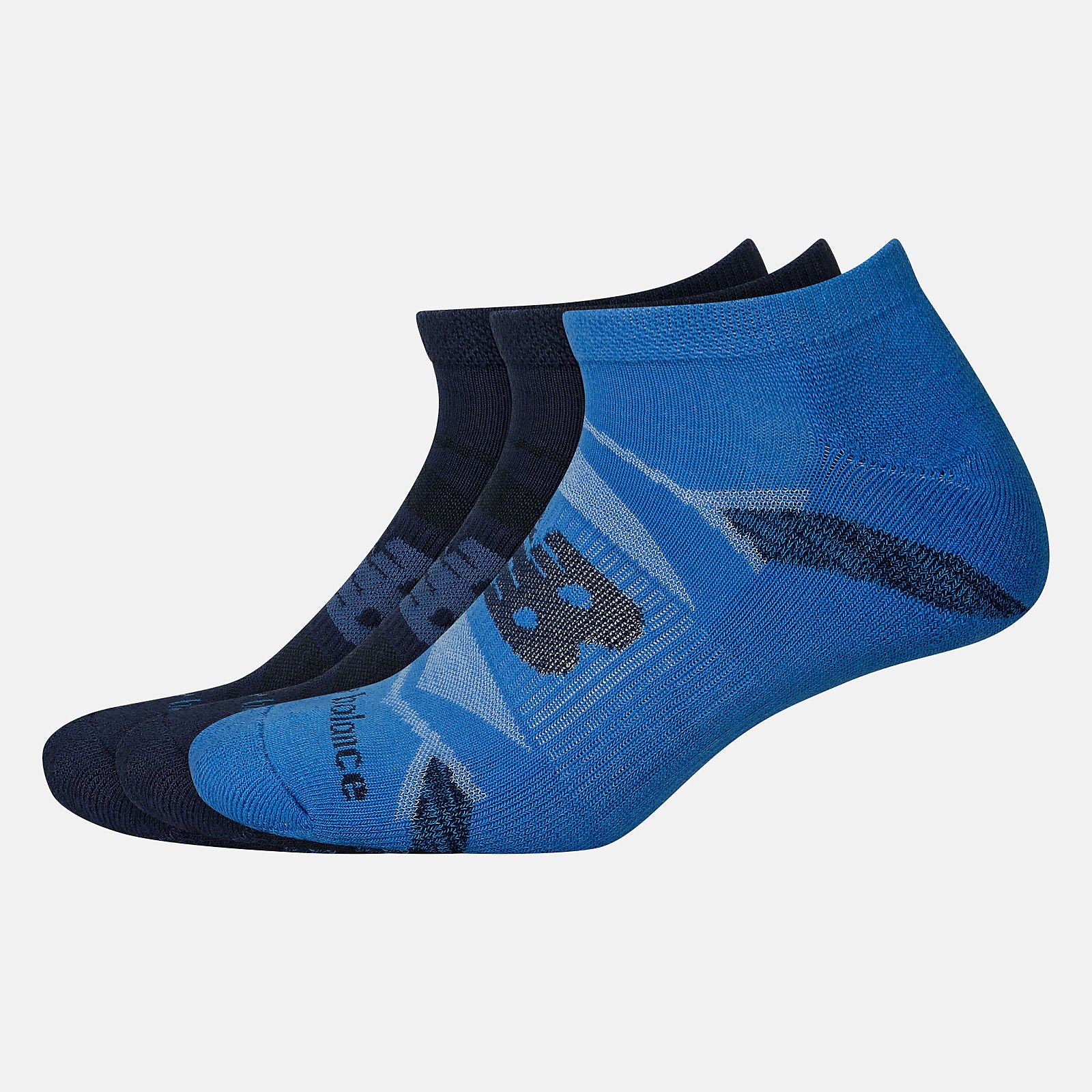 Navy Performance Cushion No Show Socks 3 Pack / New Balance Women|Men