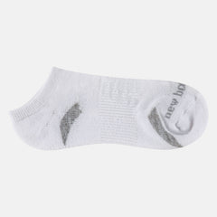 White Performance Cushion No Show Socks 3 Pack / New Balance Women|Men