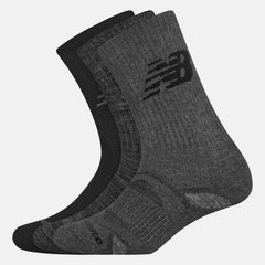 Black Performance Cushion Crew Socks 3 Pack / New Balance Women|Men