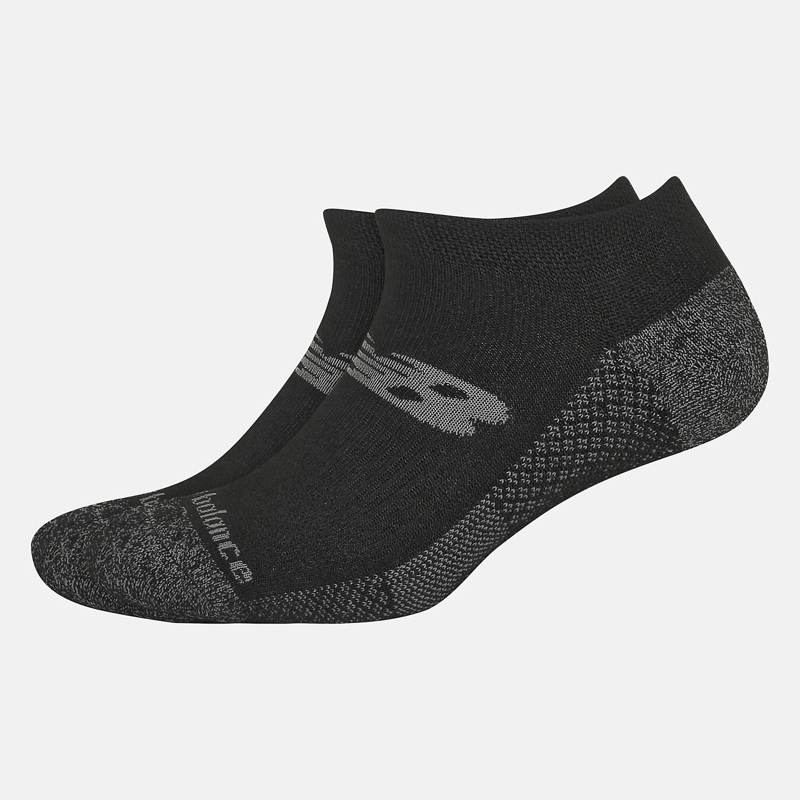 Black Cooling Cushion Performance No Show Socks 2 Pair / New Balance Women|Men