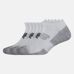 White Performance Cushion Low-Cut Socks 6 Pack / New Balance Women|Men