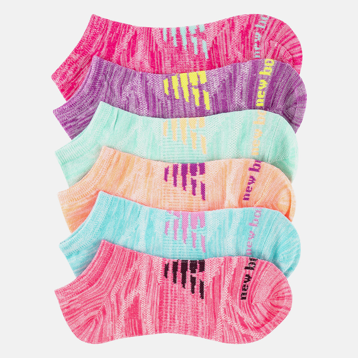 Assorted Colors 1 Lightweight No Show Socks 6 Pack / New Balance Women|Men