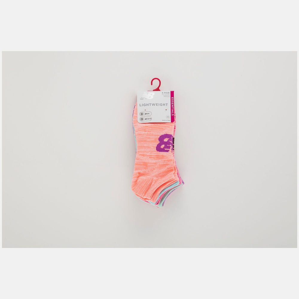 Assorted Colors 1 Lightweight No Show Socks 6 Pack / New Balance Women|Men