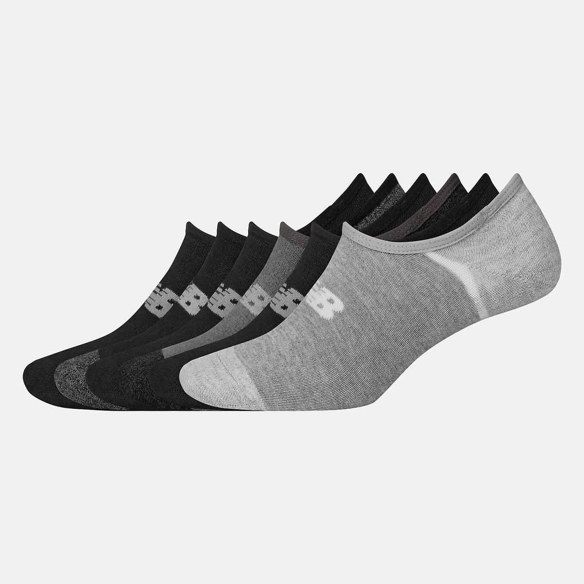 Black No Show Liner Socks 6 Pack / New Balance Women|Men