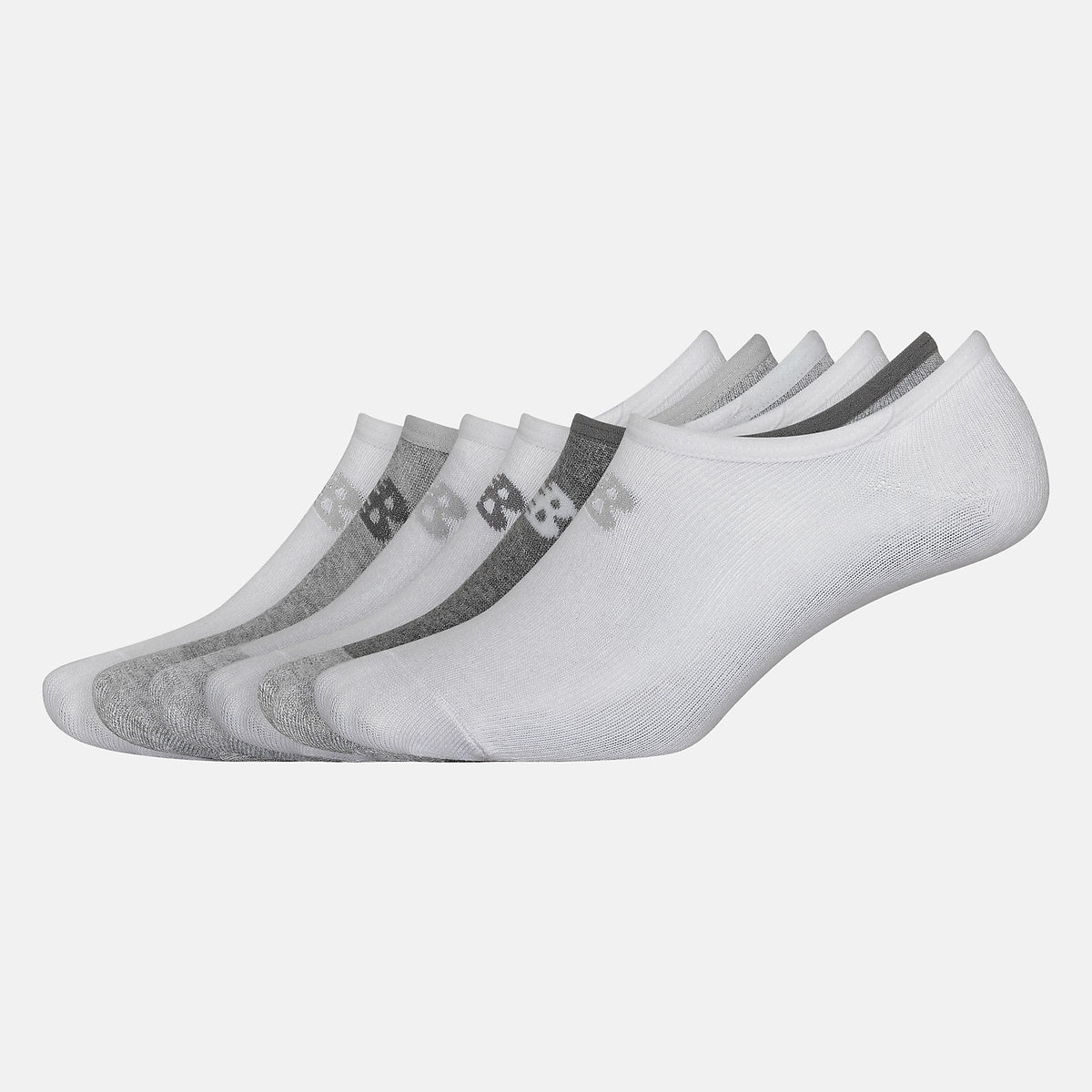 White No Show Liner Socks 6 Pack / New Balance Women|Men