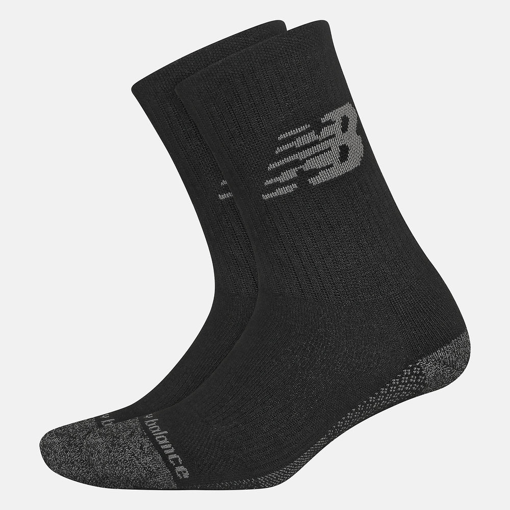 Black Cooling Cushion Performance Crew Socks 2 Pair / New Balance Women|Men