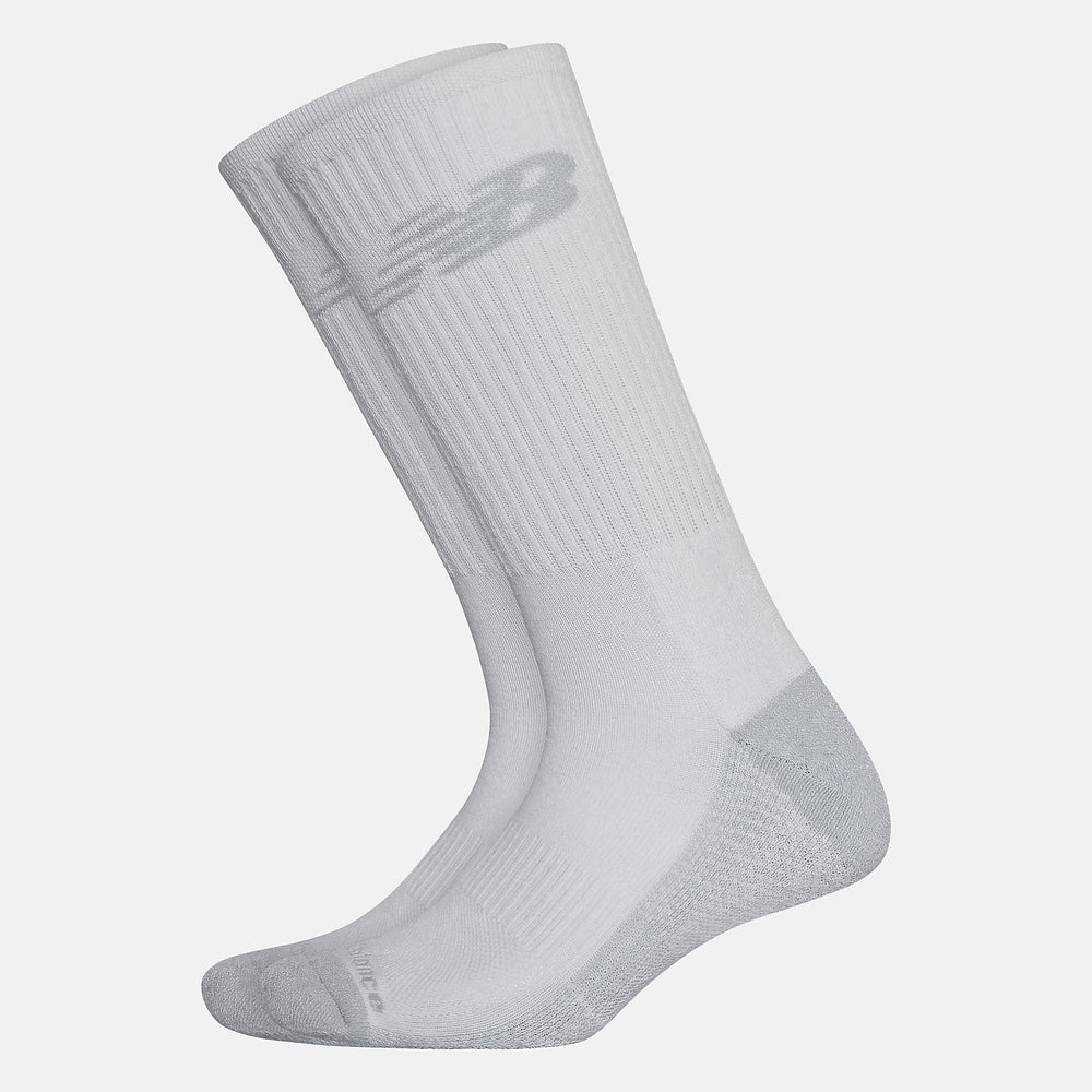 White Cooling Cushion Performance Crew Socks 2 Pair / New Balance Women|Men