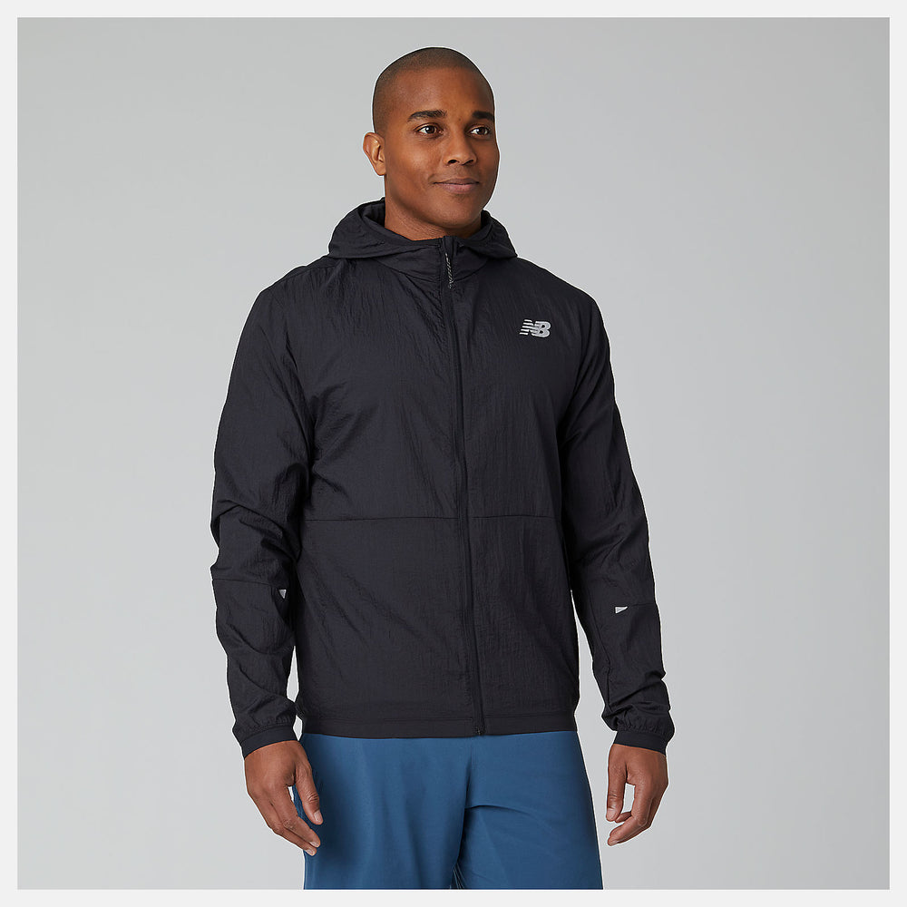 Black Impact Run Light Pack Jacket / New Balance Men