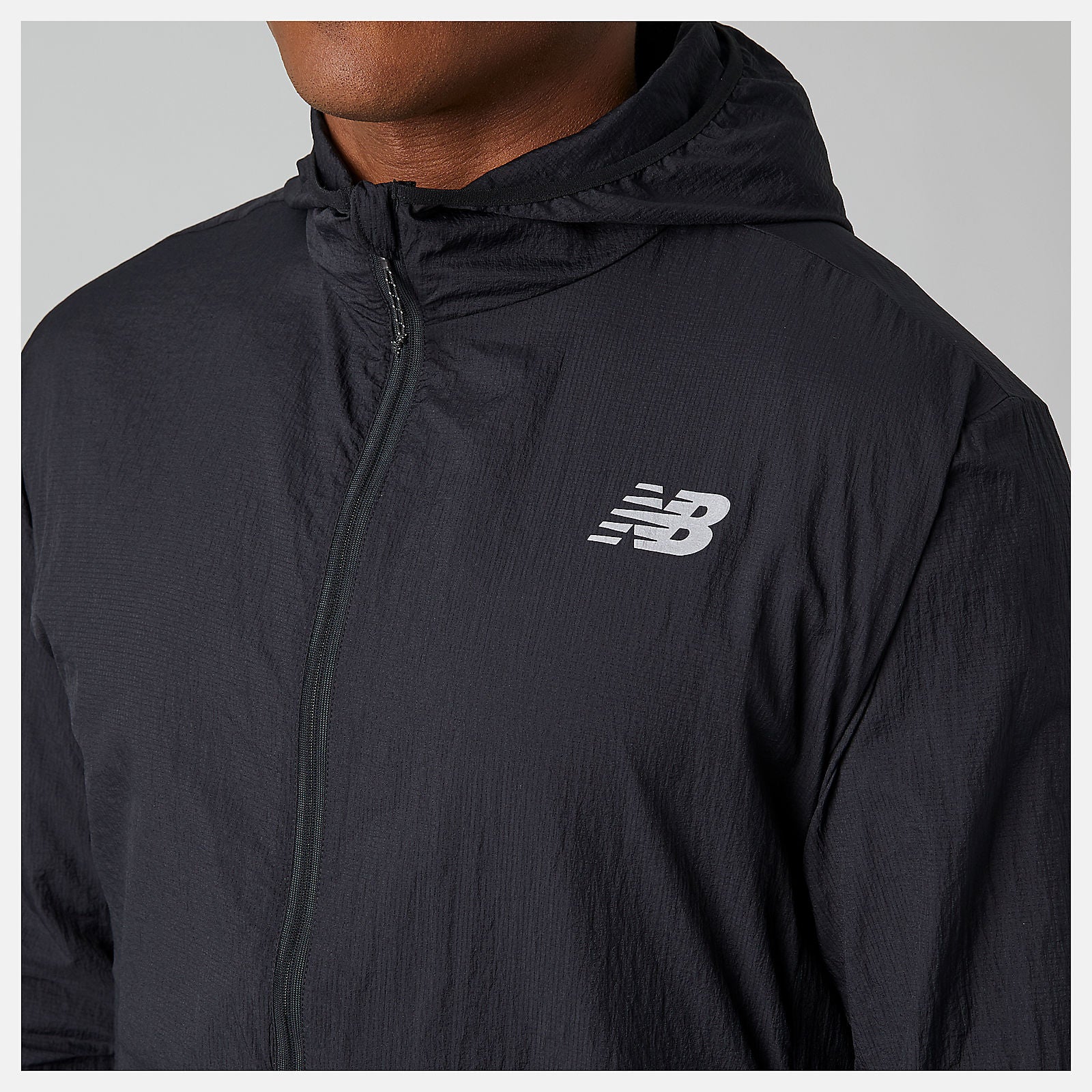 Black Impact Run Light Pack Jacket / New Balance Men