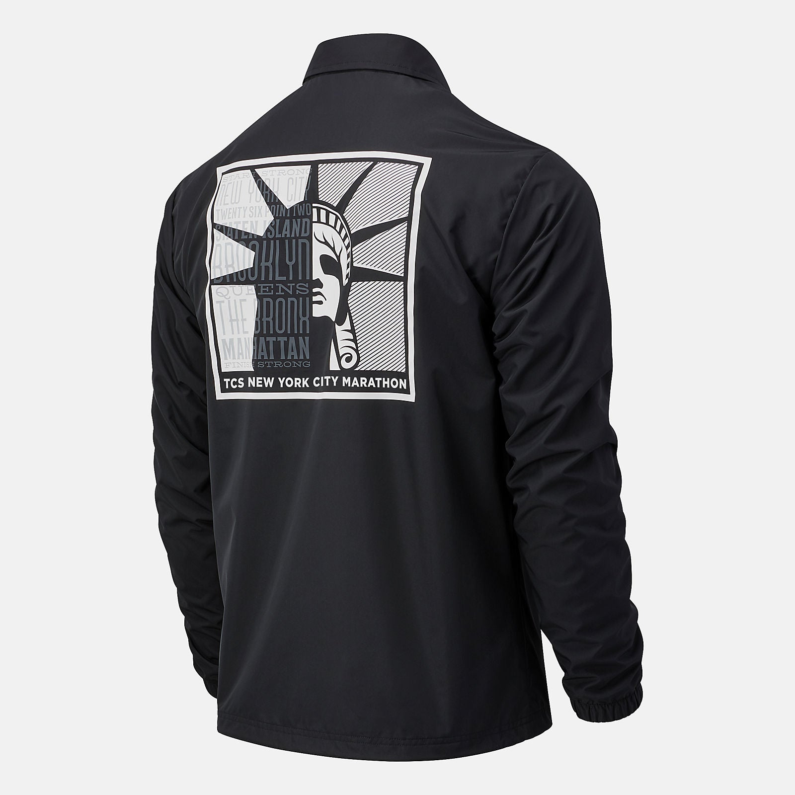 Black NYC Marathon Classic Coaches Jacket / New Balance Men