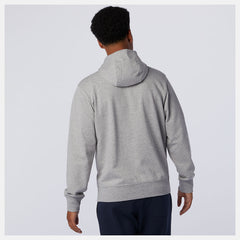 Athletic Grey NB Essentials Stacked Full Zip Hoodie / New Balance Men