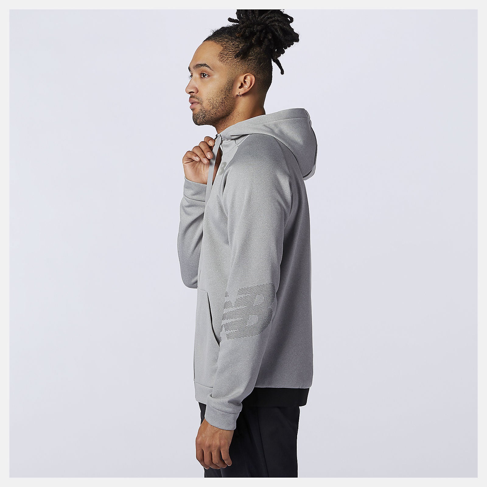 Athletic Grey Tenacity Fleece Full Zip Hoodie / New Balance Men