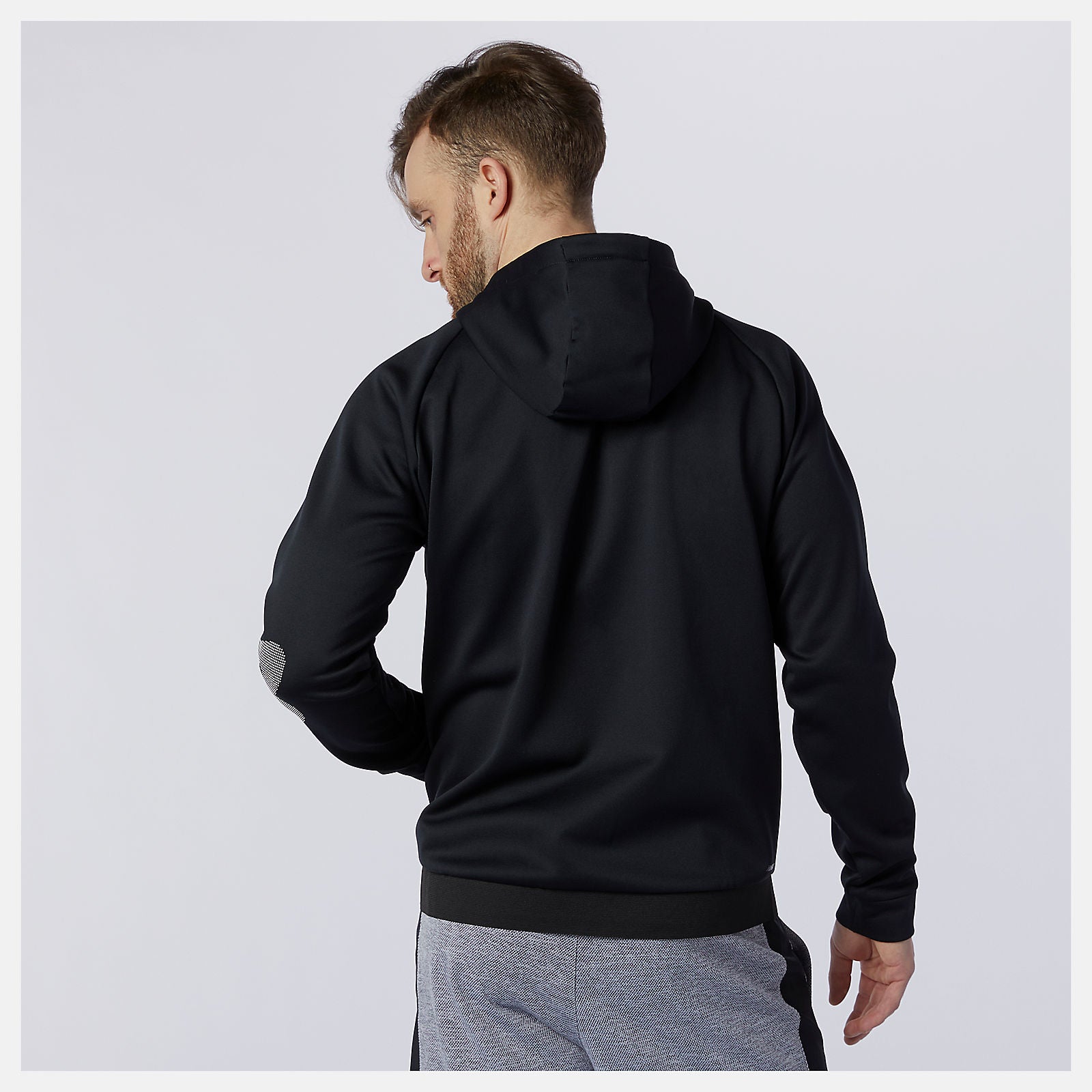 Black Tenacity Fleece Full Zip Hoodie / New Balance Men