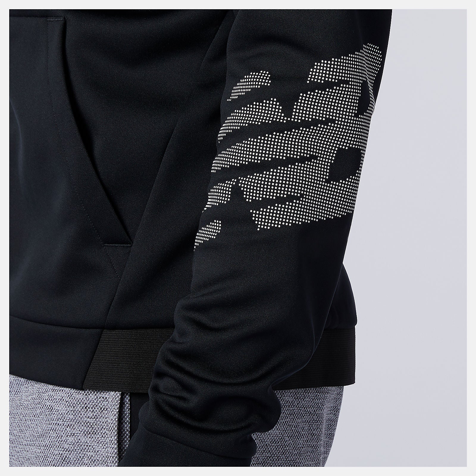 Black Tenacity Fleece Full Zip Hoodie / New Balance Men