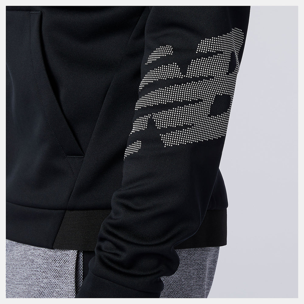 Black Tenacity Fleece Full Zip Hoodie / New Balance Men