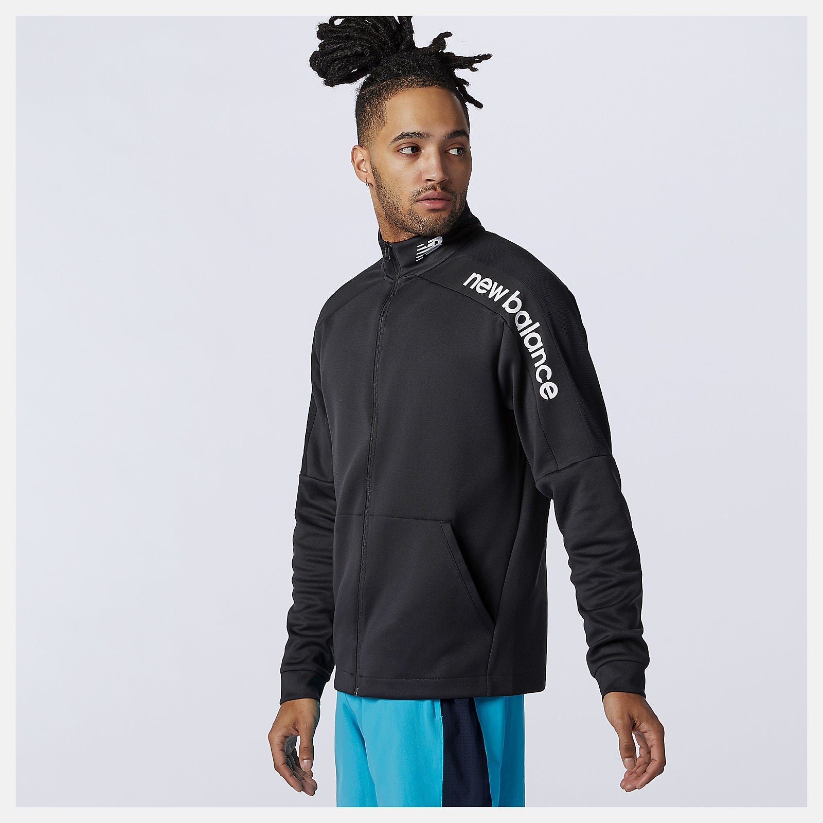 Black Tenacity Knit Jacket / New Balance Men
