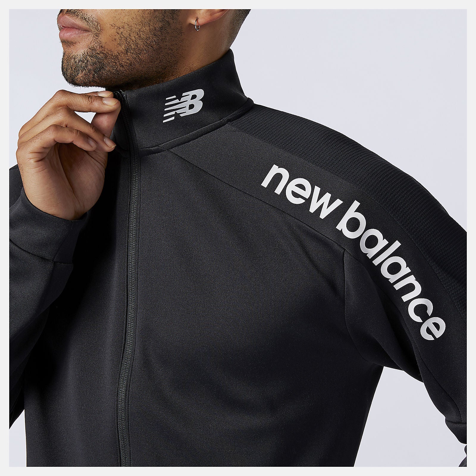 Black Tenacity Knit Jacket / New Balance Men