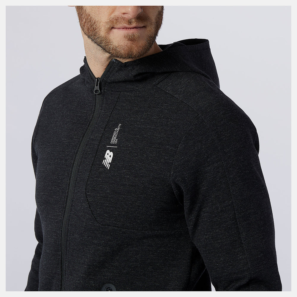 Black Heather Fortitech Fleece Full Zip / New Balance Men
