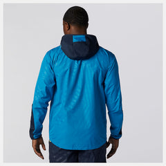 Wave Blue Printed Fast Flight Jacket / New Balance Men