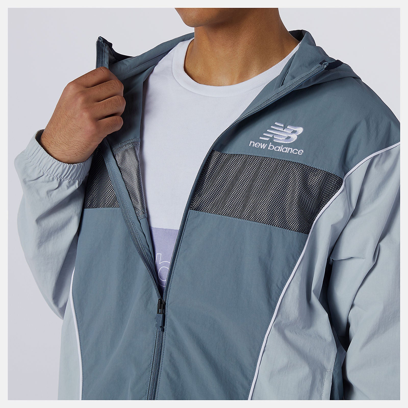 Grey NB Athletics Windbreaker / New Balance Men