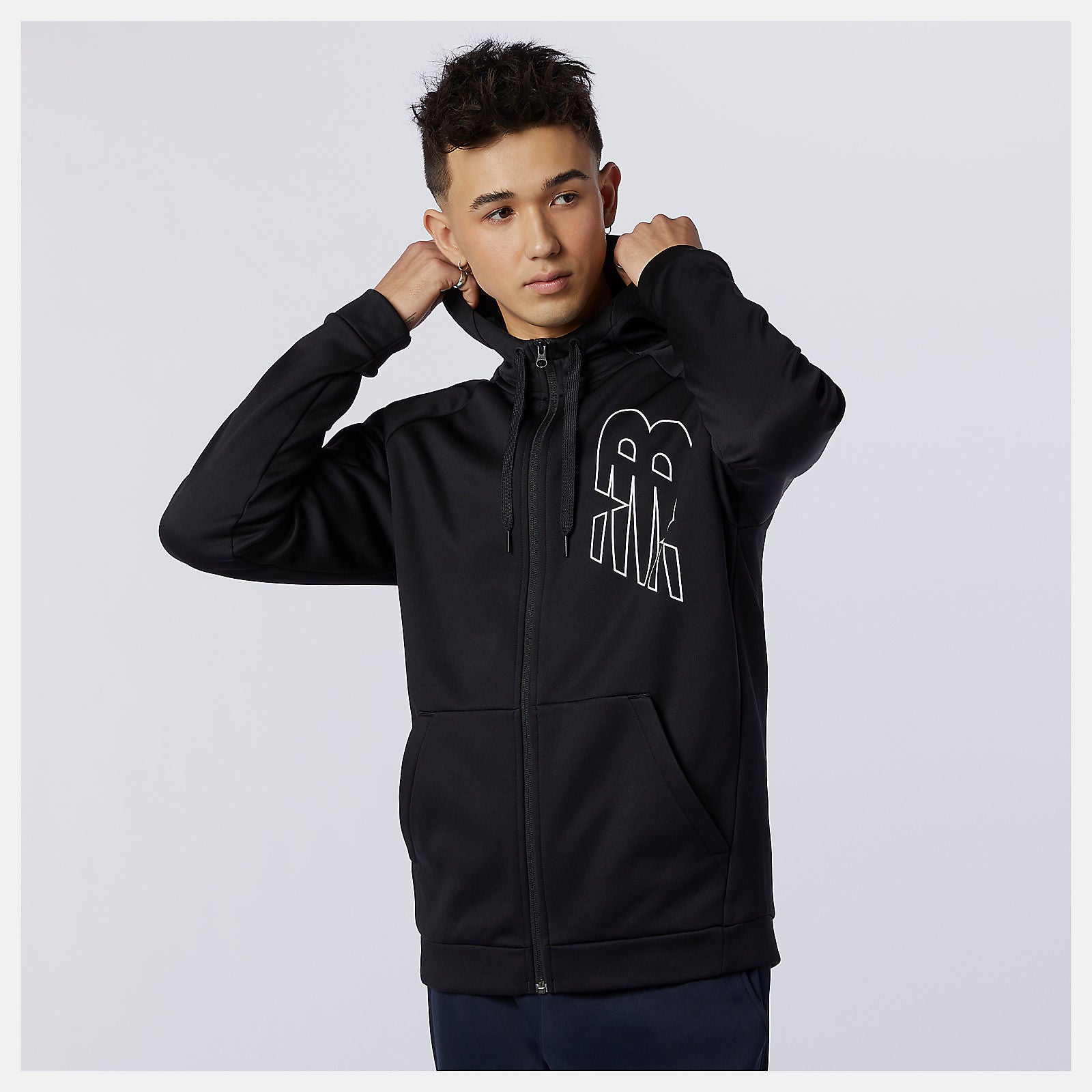 Black Tenacity Performance Fleece Full Zip / New Balance Men