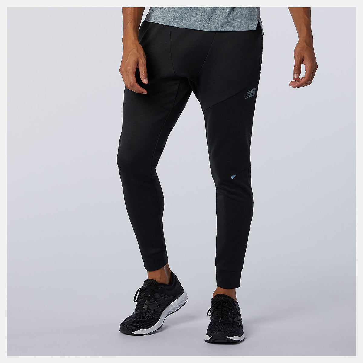 Black Heather Q Speed Run Pant / New Balance Men