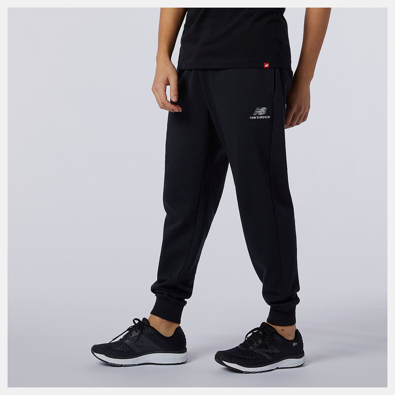 Black NB Essentials Embroidered Pant / New Balance Women|Men