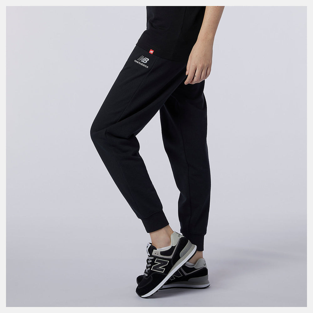 Black NB Essentials Embroidered Pant / New Balance Women|Men