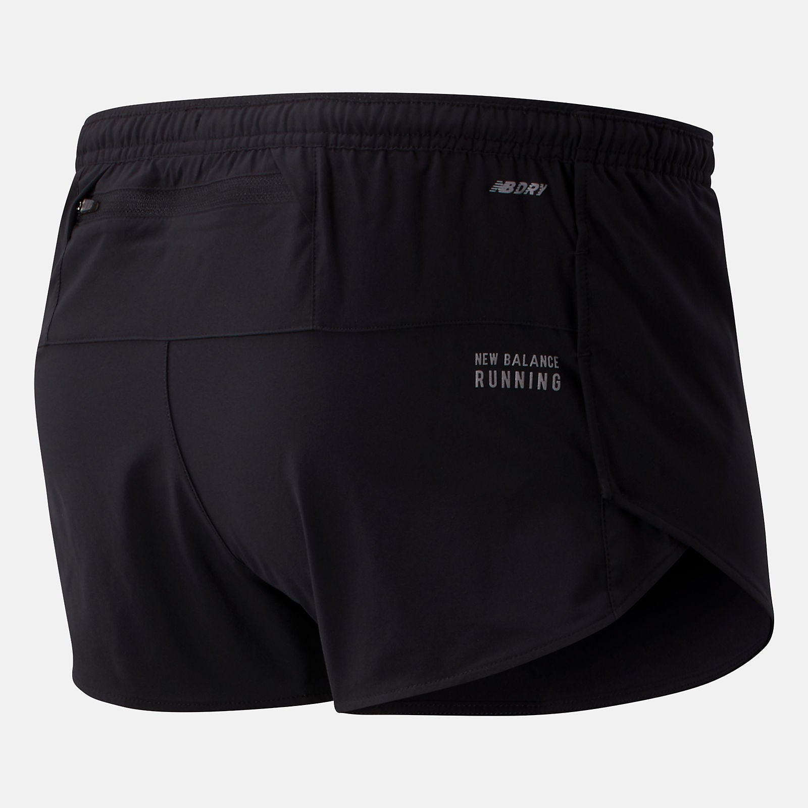 Black Impact Run 3 Inch Split Short / New Balance Men