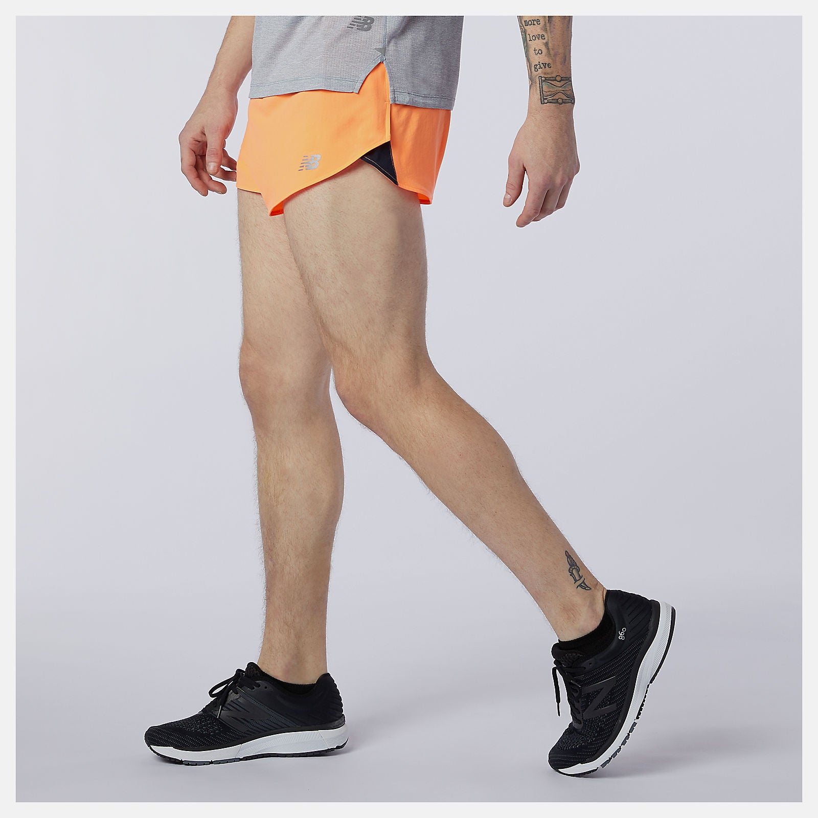 Citrus Punch Impact Run 3 Inch Split Short / New Balance Men