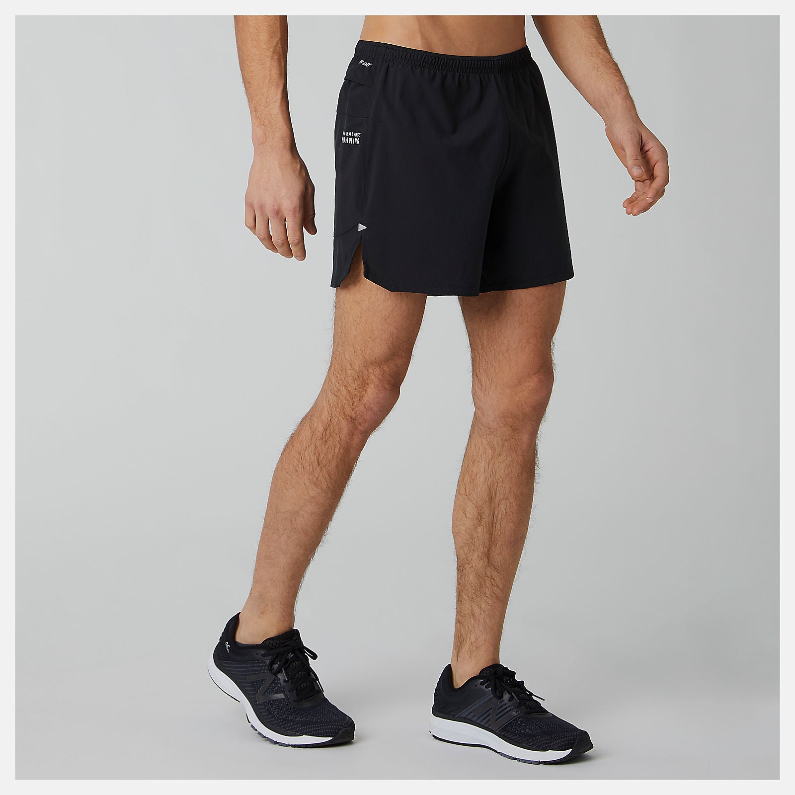 Black Impact Run 5 Inch Short / New Balance Men