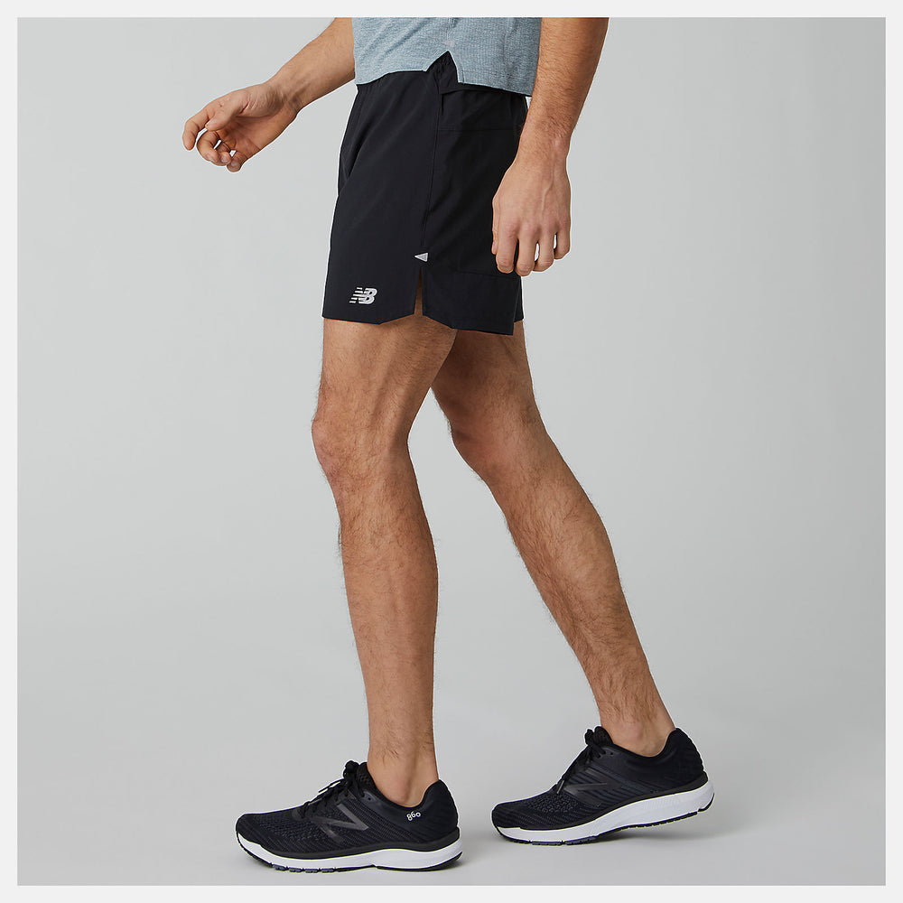 Black Impact Run 5 Inch Short / New Balance Men