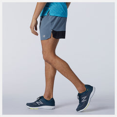 Ocean Grey Impact Run 5 Inch Short / New Balance Men