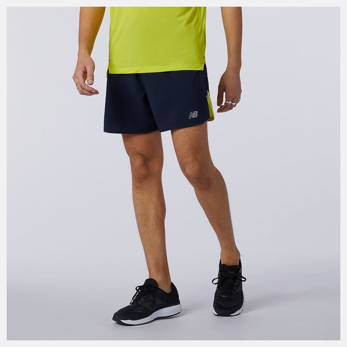 Sulpher Yellow Impact Run 5 Inch Short / New Balance Men