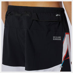 Wave Blue Printed Impact Run 5 Inch Short / New Balance Men