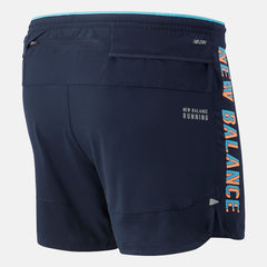 Eclipse Multi Printed Impact Run 5 Inch Short / New Balance Men