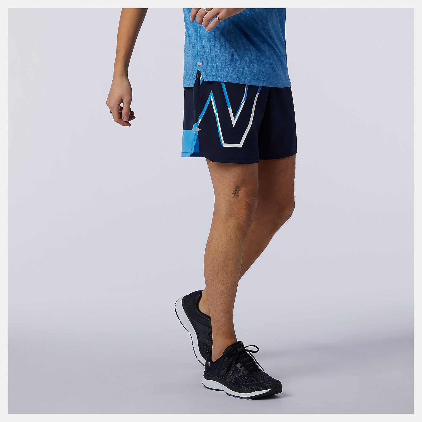 Helium Printed Impact Run 5 Inch Short / New Balance Men
