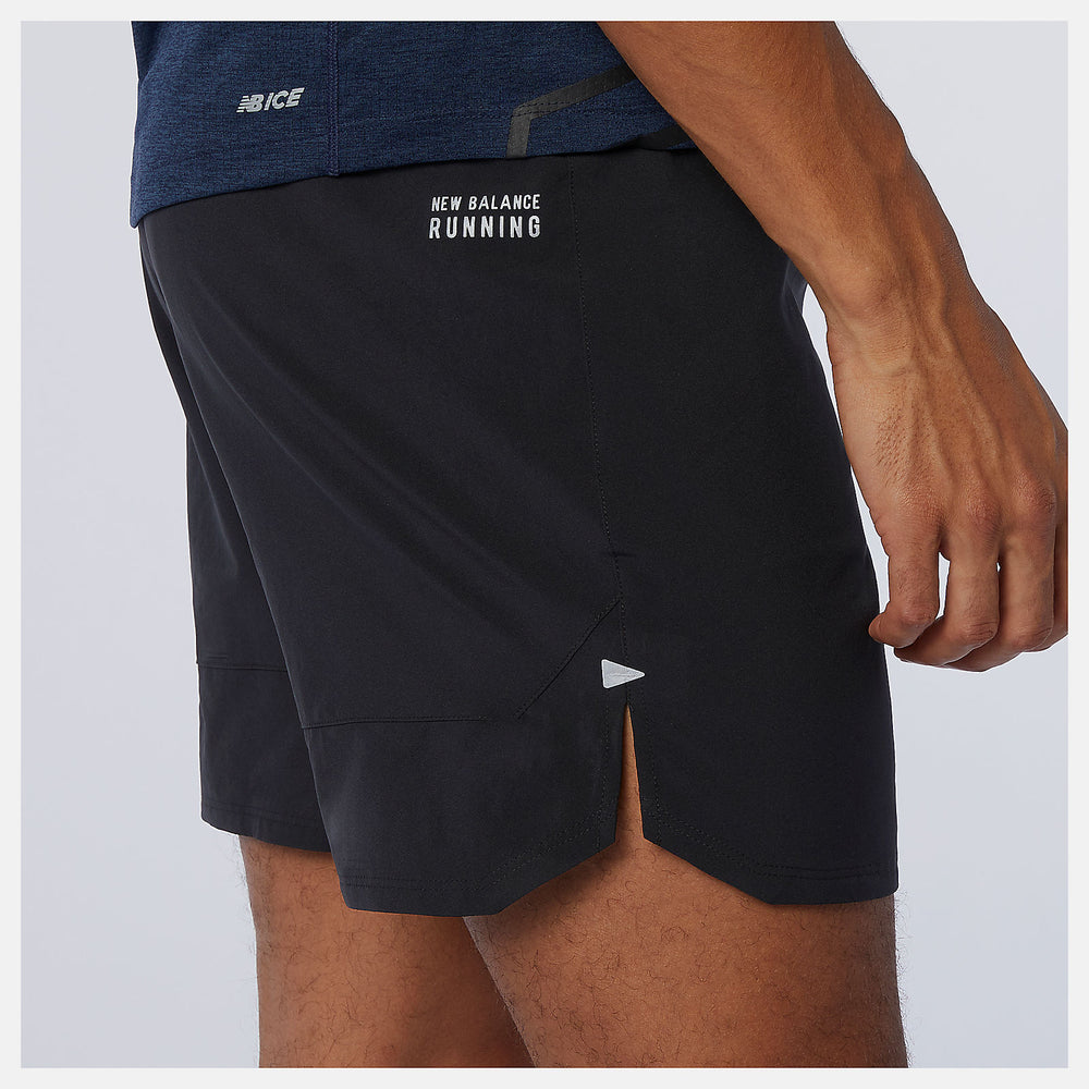 Black Impact Run 7 Inch Short / New Balance Men