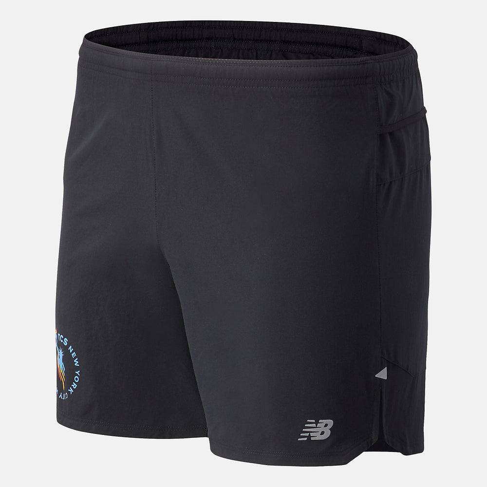 Black NYC Marathon Impact Run 5 inch Short / New Balance Men