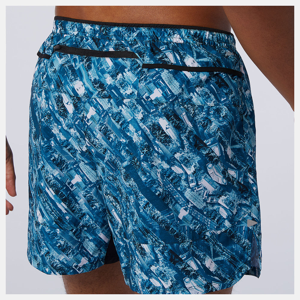 Rogue Wave NYC Marathon Printed Impact Run 5 Inch Short / New Balance Men