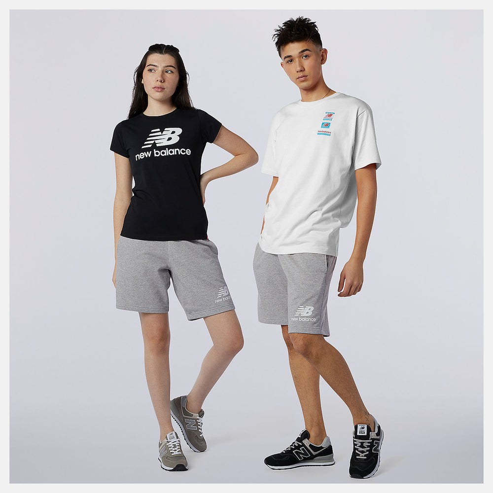Athletic Grey NB Essentials Stacked Logo Short / New Balance Women|Men