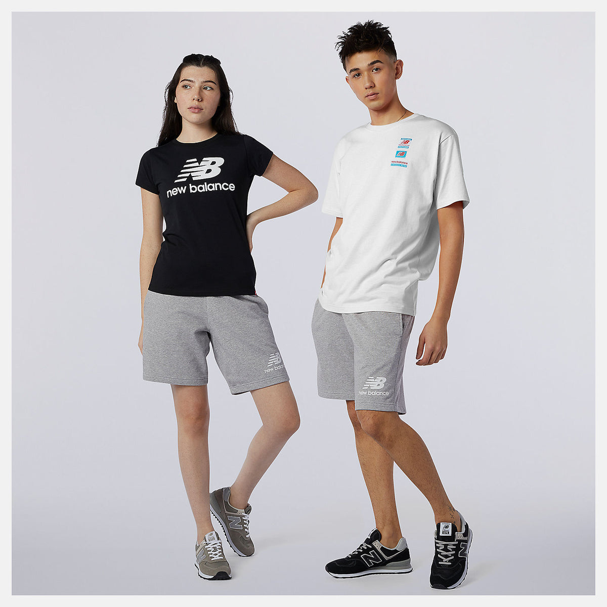 Athletic Grey NB Essentials Stacked Logo Short / New Balance Women|Men