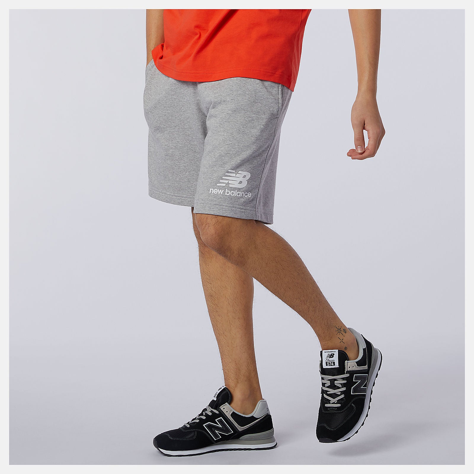 Athletic Grey NB Essentials Stacked Logo Short / New Balance Women|Men